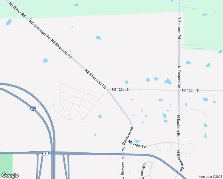 map of restaurants, bars, coffee shops, grocery stores, and more near 6403 Northeast 120th Street in Kansas City
