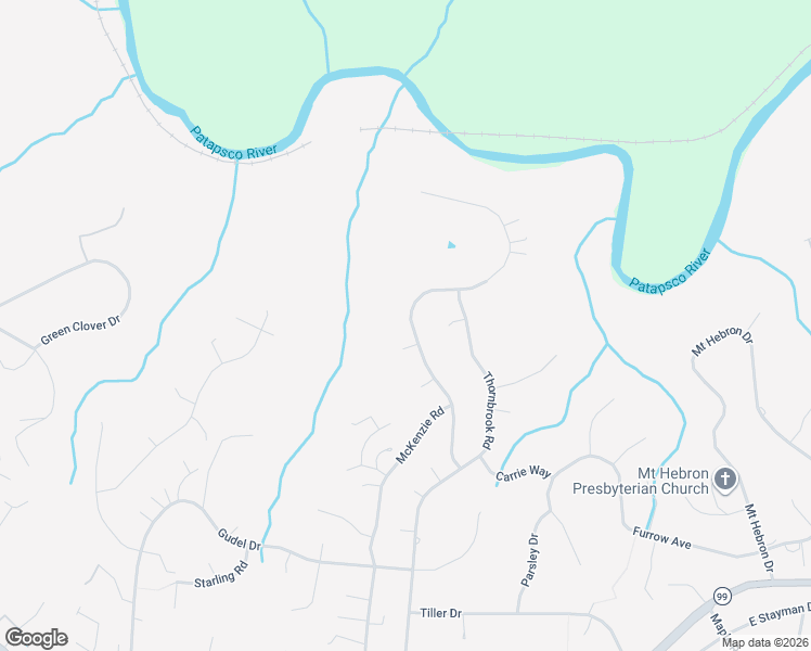 map of restaurants, bars, coffee shops, grocery stores, and more near 2845 Thornbrook Road in Ellicott City