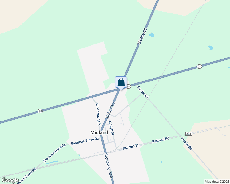 map of restaurants, bars, coffee shops, grocery stores, and more near 133 Cuba Avenue in Midland