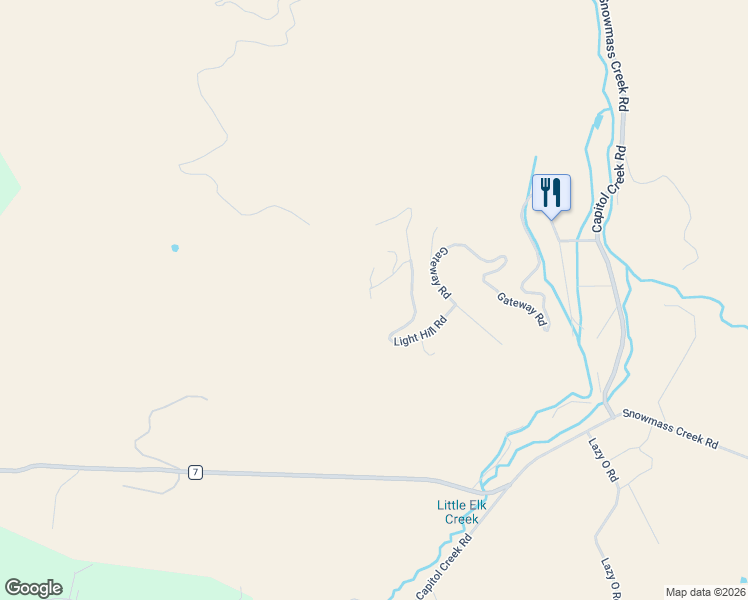 map of restaurants, bars, coffee shops, grocery stores, and more near 94 Elk Range Dr in Snowmass