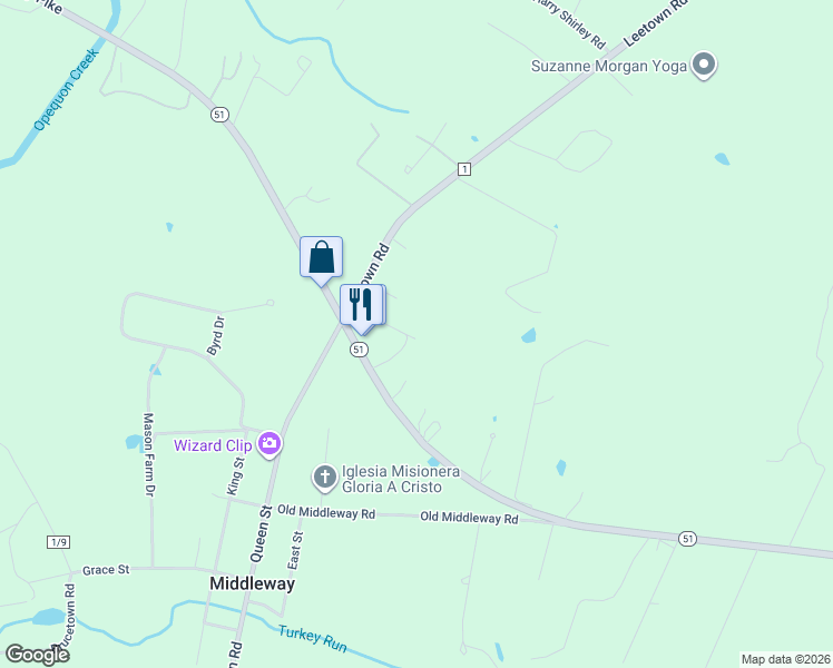 map of restaurants, bars, coffee shops, grocery stores, and more near 133 Marshall Street in Kearneysville