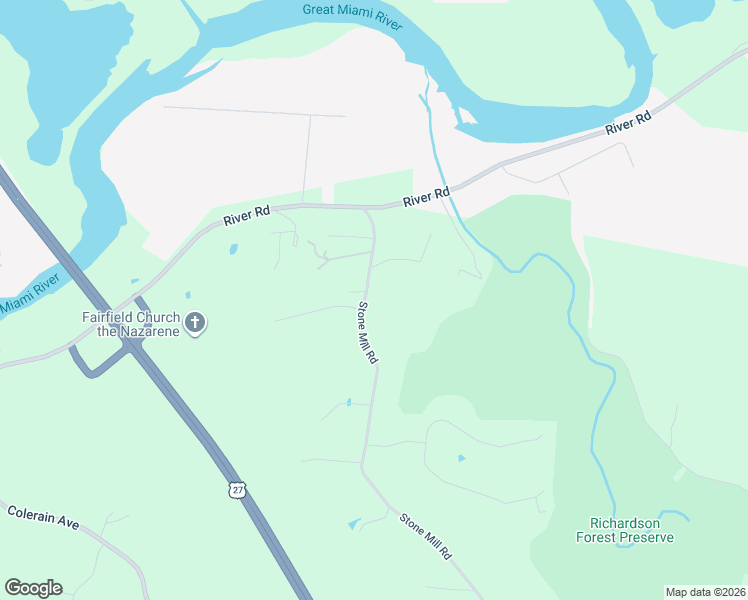 map of restaurants, bars, coffee shops, grocery stores, and more near 6402 Stone Mill Road in Fairfield