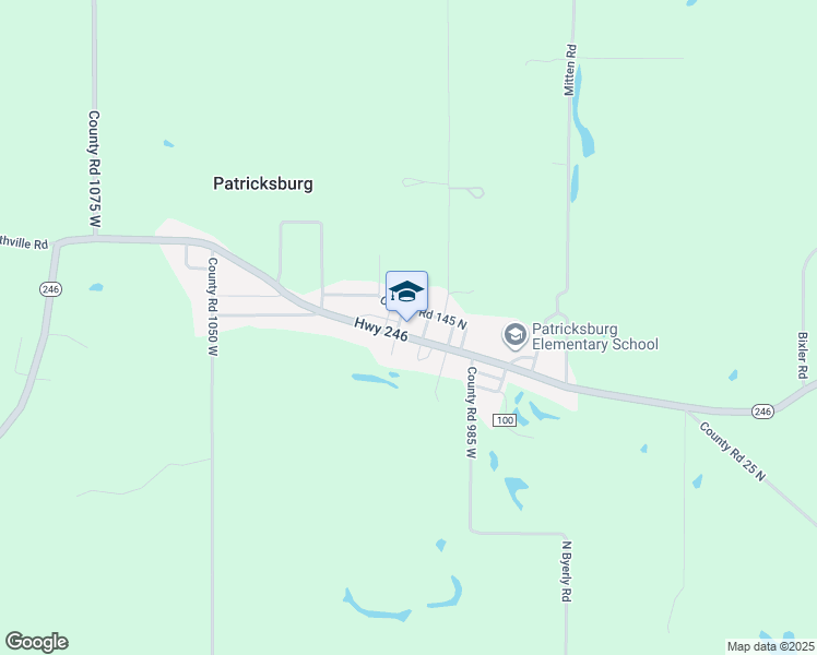 map of restaurants, bars, coffee shops, grocery stores, and more near in Patricksburg