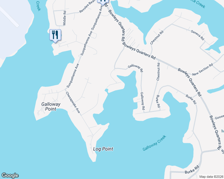 map of restaurants, bars, coffee shops, grocery stores, and more near 903 Oakdene Road in Middle River