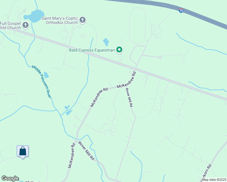 map of restaurants, bars, coffee shops, grocery stores, and more near 2171 McKendree Road in West Friendship