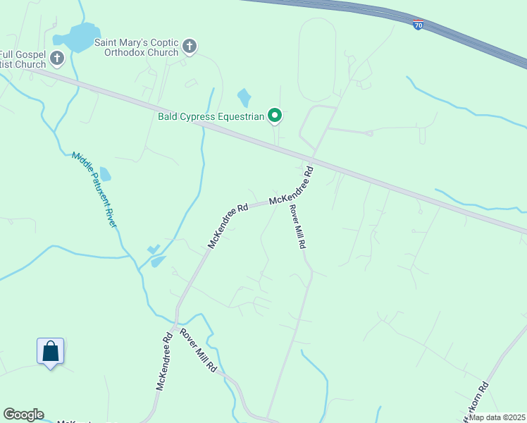 map of restaurants, bars, coffee shops, grocery stores, and more near 2171 McKendree Road in West Friendship