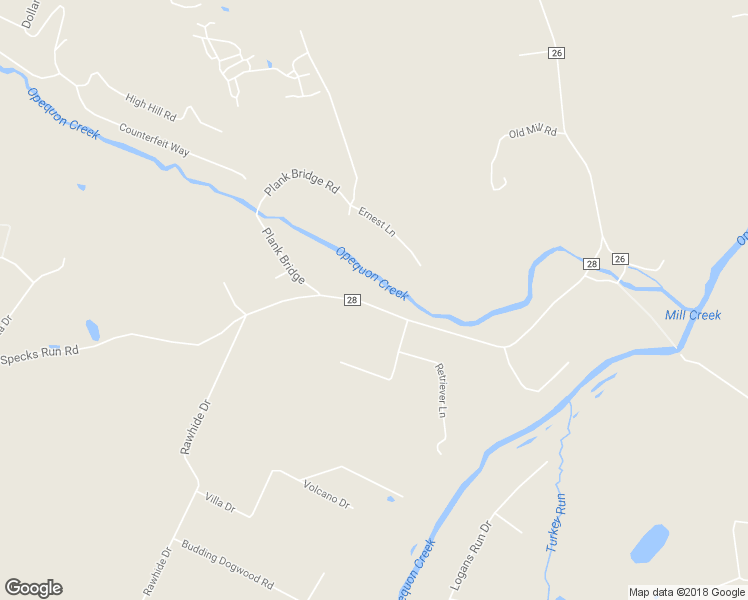 map of restaurants, bars, coffee shops, grocery stores, and more near 4319 Specks Run Road in Bunker Hill