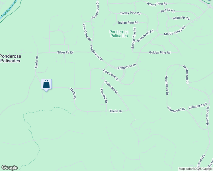 map of restaurants, bars, coffee shops, grocery stores, and more near 10920 Pine Nut Drive in Truckee