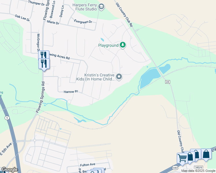 map of restaurants, bars, coffee shops, grocery stores, and more near 364 Pommel Ln in Charles Town