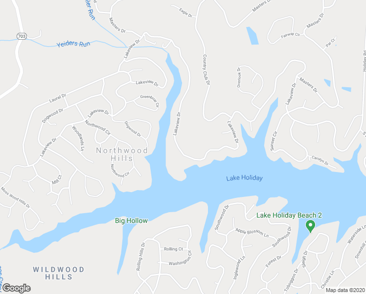 map of restaurants, bars, coffee shops, grocery stores, and more near 1052 Lakeview Drive in Cross Junction