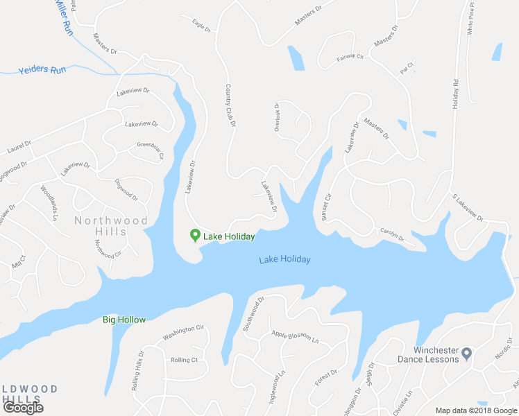 map of restaurants, bars, coffee shops, grocery stores, and more near 1020 Lakeview Drive in Cross Junction