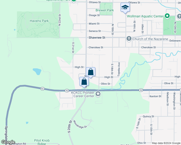 map of restaurants, bars, coffee shops, grocery stores, and more near 1929 High Drive in Leavenworth
