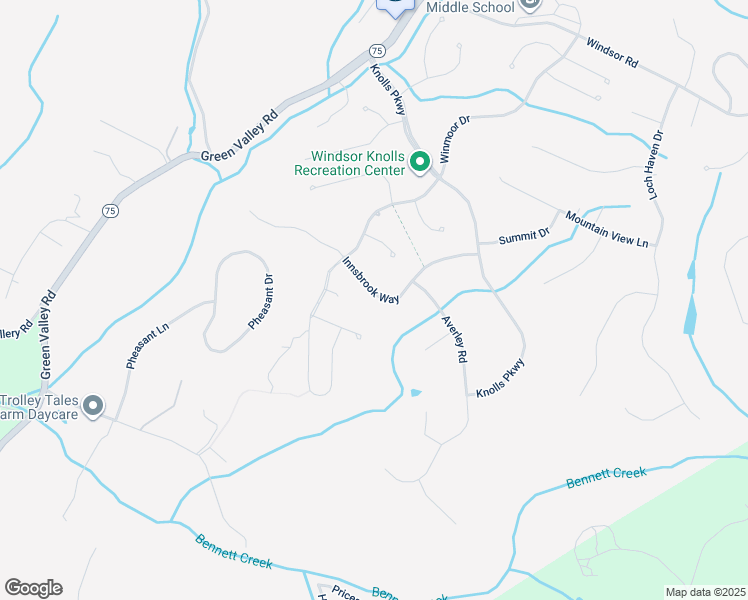 map of restaurants, bars, coffee shops, grocery stores, and more near 11127 Innsbrook Way in Ijamsville