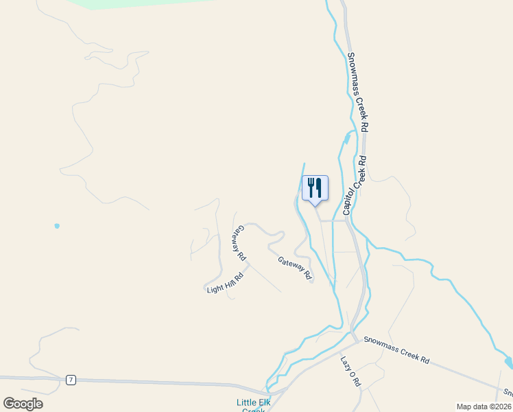 map of restaurants, bars, coffee shops, grocery stores, and more near 1325 Gateway Road in Snowmass