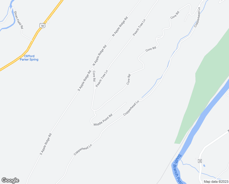 map of restaurants, bars, coffee shops, grocery stores, and more near 1652 Core Road in Romney