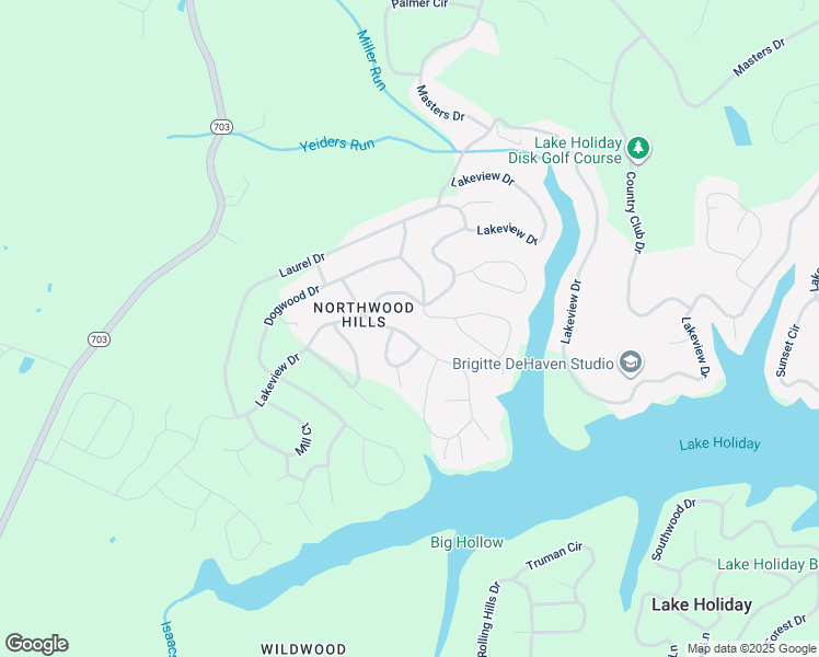 map of restaurants, bars, coffee shops, grocery stores, and more near 203 Northwood Circle in Cross Junction