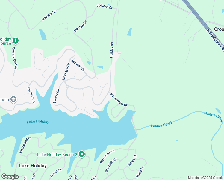 map of restaurants, bars, coffee shops, grocery stores, and more near 205 Holiday Road in Cross Junction