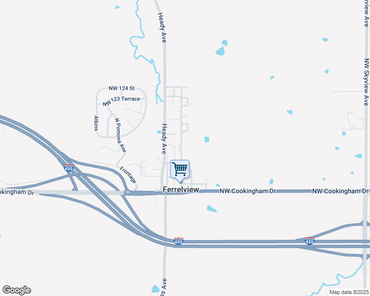 map of restaurants, bars, coffee shops, grocery stores, and more near 300 3 Street in Ferrelview
