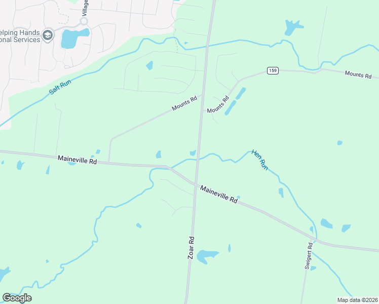 map of restaurants, bars, coffee shops, grocery stores, and more near 8194 County Road 153 in Morrow