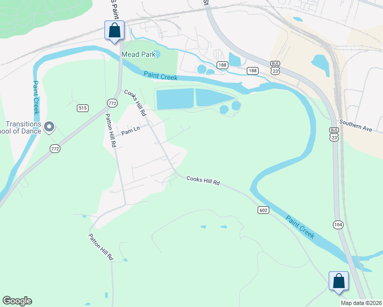 map of restaurants, bars, coffee shops, grocery stores, and more near 146-398 Cooks Hill Road in Chillicothe