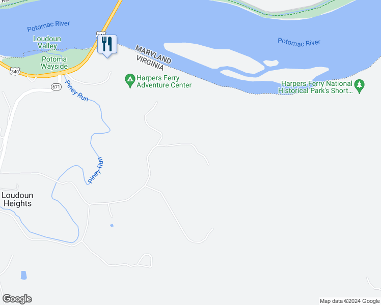 map of restaurants, bars, coffee shops, grocery stores, and more near 37552 Branchriver Rd in Purcellville