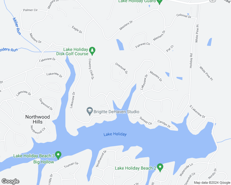 map of restaurants, bars, coffee shops, grocery stores, and more near 804 Lakeview Drive in Cross Junction