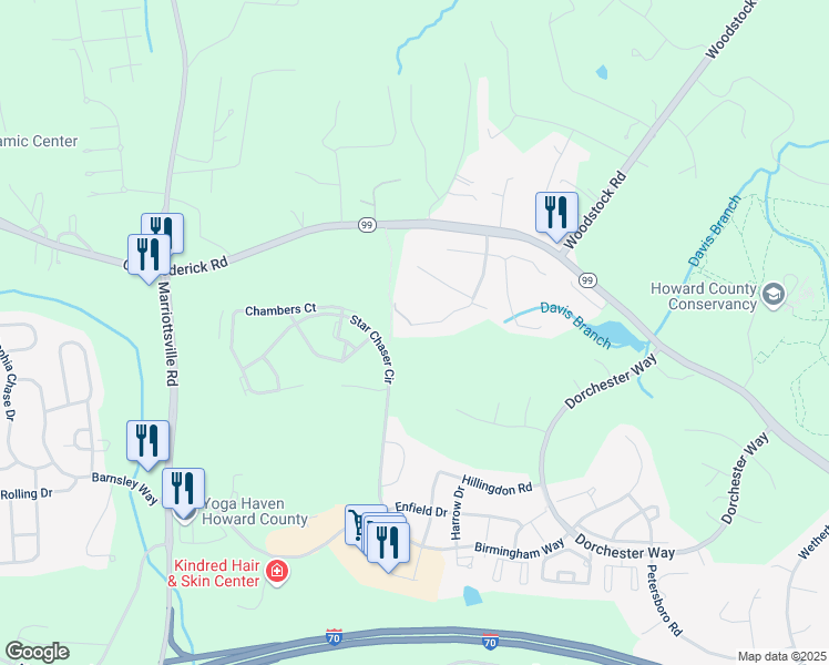 map of restaurants, bars, coffee shops, grocery stores, and more near 10785 Taylor Farm Road in Woodstock