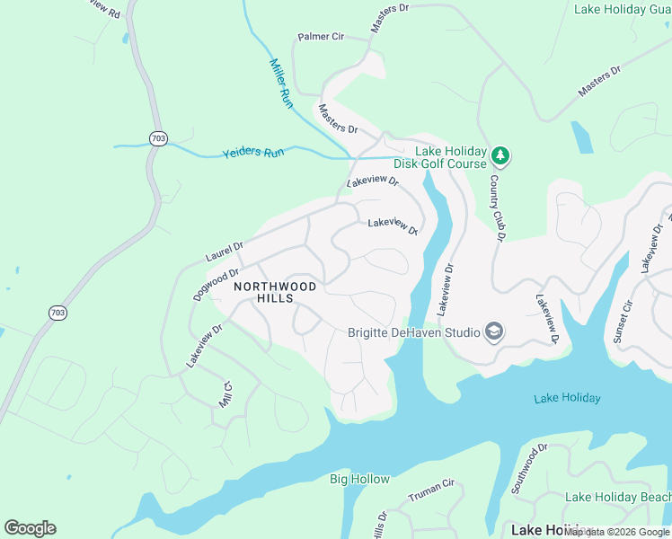 map of restaurants, bars, coffee shops, grocery stores, and more near 1406 Lakeview Drive in Cross Junction