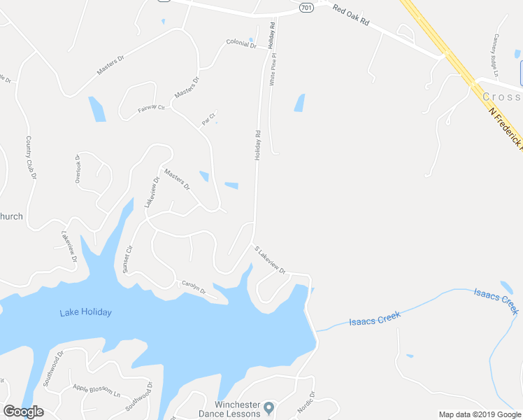 map of restaurants, bars, coffee shops, grocery stores, and more near 169 Holiday Road in Cross Junction
