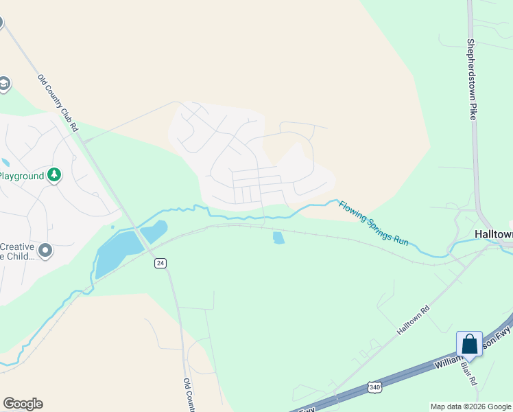 map of restaurants, bars, coffee shops, grocery stores, and more near 21 Louisa Beall Lane in Charles Town