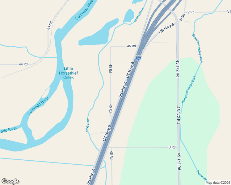 map of restaurants, bars, coffee shops, grocery stores, and more near 2171-2173 45 Road in De Beque