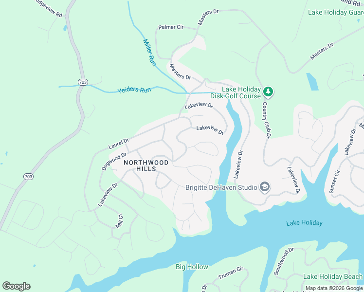 map of restaurants, bars, coffee shops, grocery stores, and more near 1318 Lakeview Drive in Cross Junction