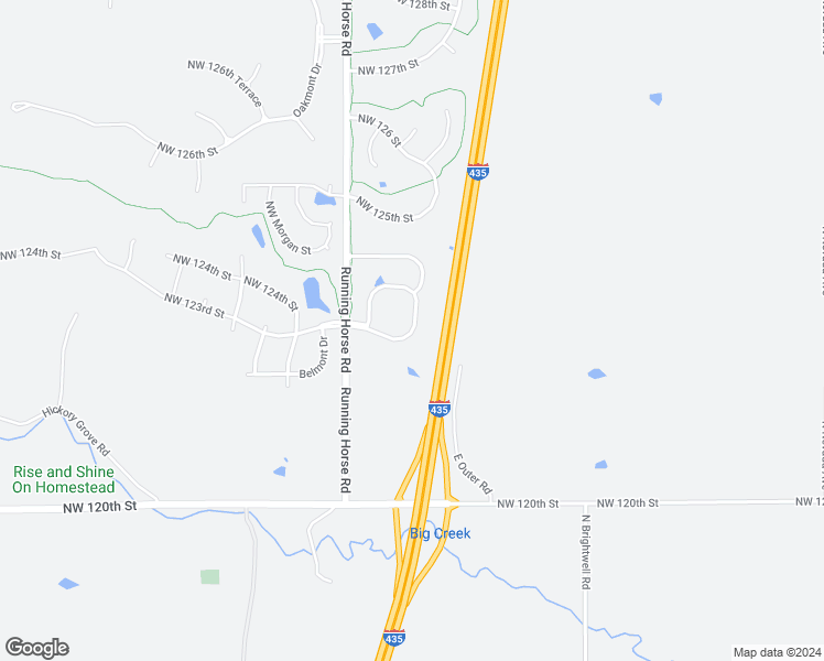 map of restaurants, bars, coffee shops, grocery stores, and more near 12309 Fox Creek Drive in Platte City