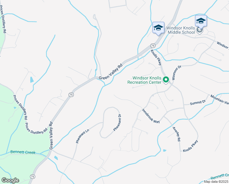 map of restaurants, bars, coffee shops, grocery stores, and more near 11160 Innsbrook Court in Ijamsville
