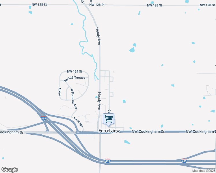 map of restaurants, bars, coffee shops, grocery stores, and more near 518 Garrison in Ferrelview