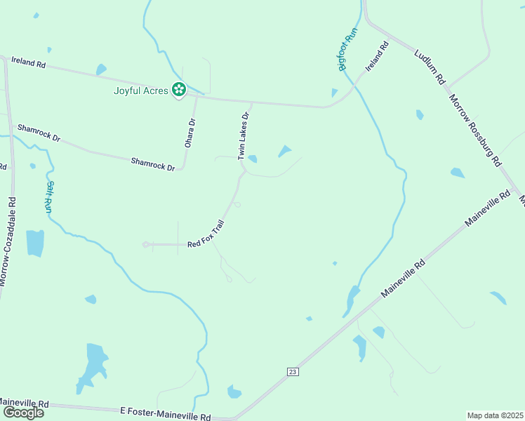 map of restaurants, bars, coffee shops, grocery stores, and more near 3412 Gray Fox Trail in Morrow
