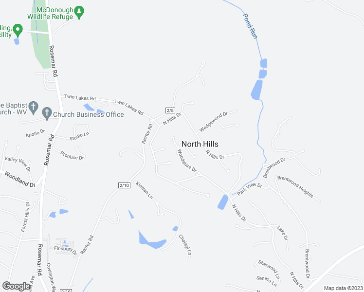 map of restaurants, bars, coffee shops, grocery stores, and more near 148 Woodshire Drive in Parkersburg