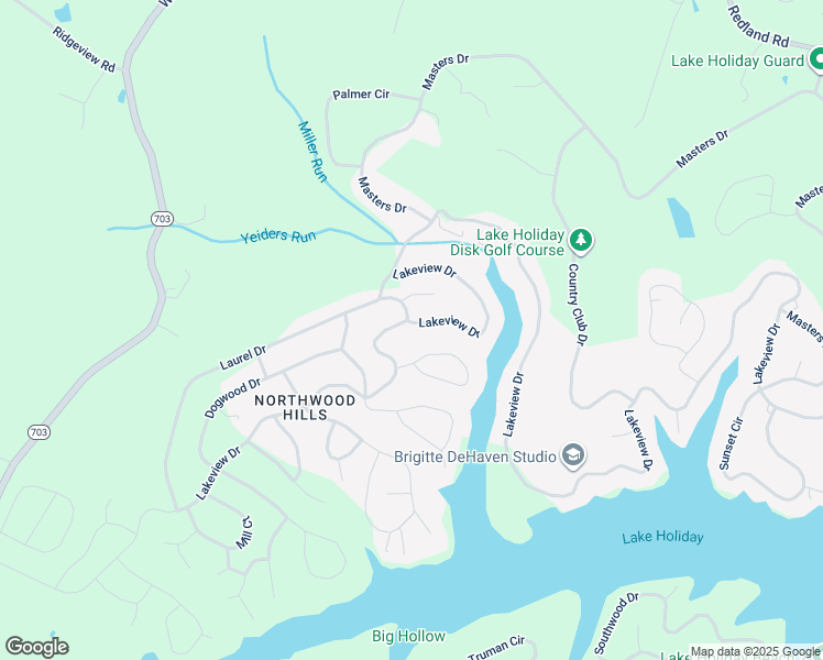 map of restaurants, bars, coffee shops, grocery stores, and more near 1261 Lakeview Drive in Cross Junction