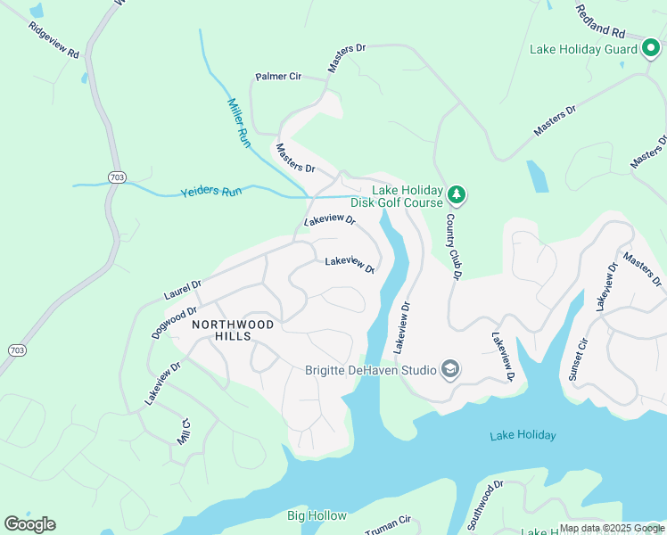map of restaurants, bars, coffee shops, grocery stores, and more near 1257 Lakeview Drive in Cross Junction