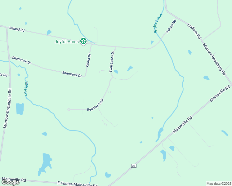 map of restaurants, bars, coffee shops, grocery stores, and more near 3412 Gray Fox Trail in Morrow