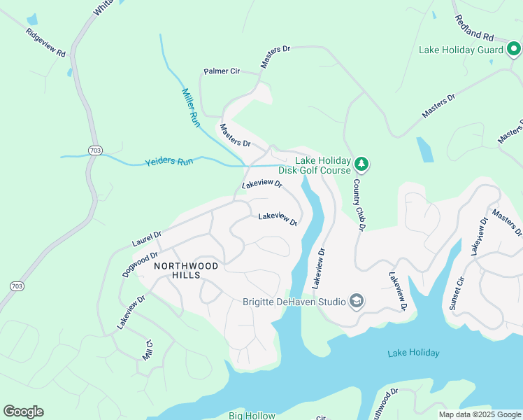 map of restaurants, bars, coffee shops, grocery stores, and more near 1260 Lakeview Drive in Cross Junction