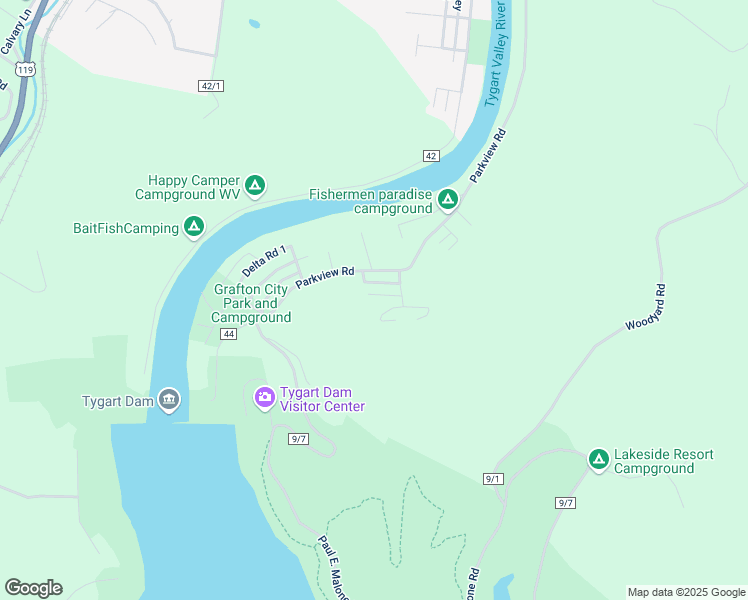 map of restaurants, bars, coffee shops, grocery stores, and more near 65 Shackleford Street in Grafton
