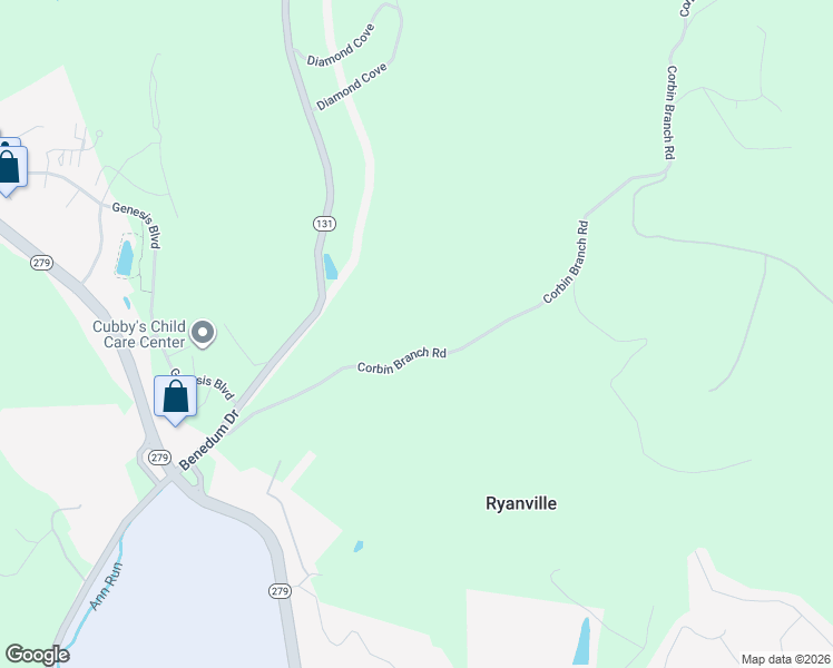 map of restaurants, bars, coffee shops, grocery stores, and more near 481 Corbin Branch Road in Bridgeport