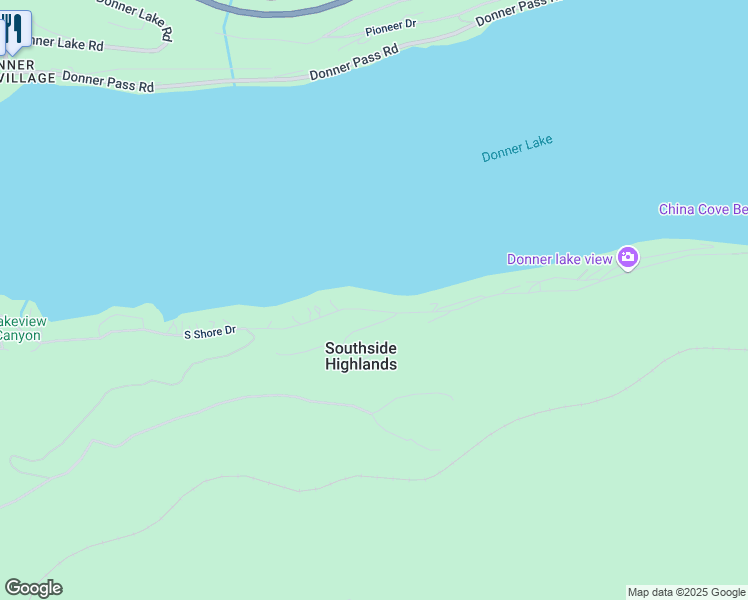 map of restaurants, bars, coffee shops, grocery stores, and more near 14618 South Shore Drive in Truckee
