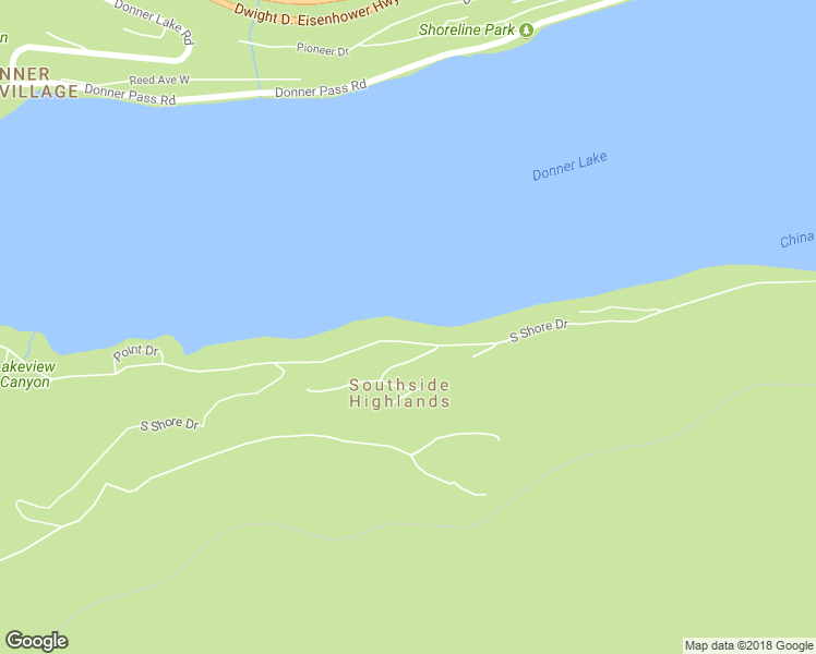 map of restaurants, bars, coffee shops, grocery stores, and more near 14618 South Shore Drive in Truckee