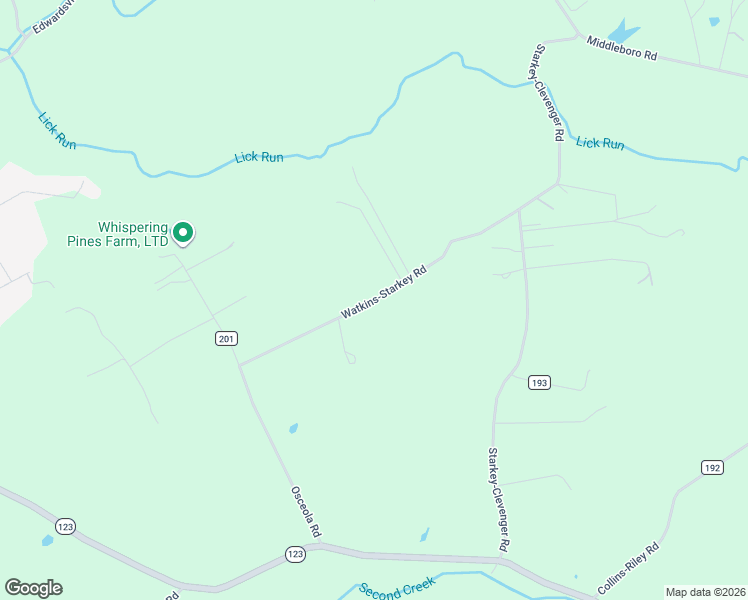 map of restaurants, bars, coffee shops, grocery stores, and more near Watkins-Starkey Road in Blanchester