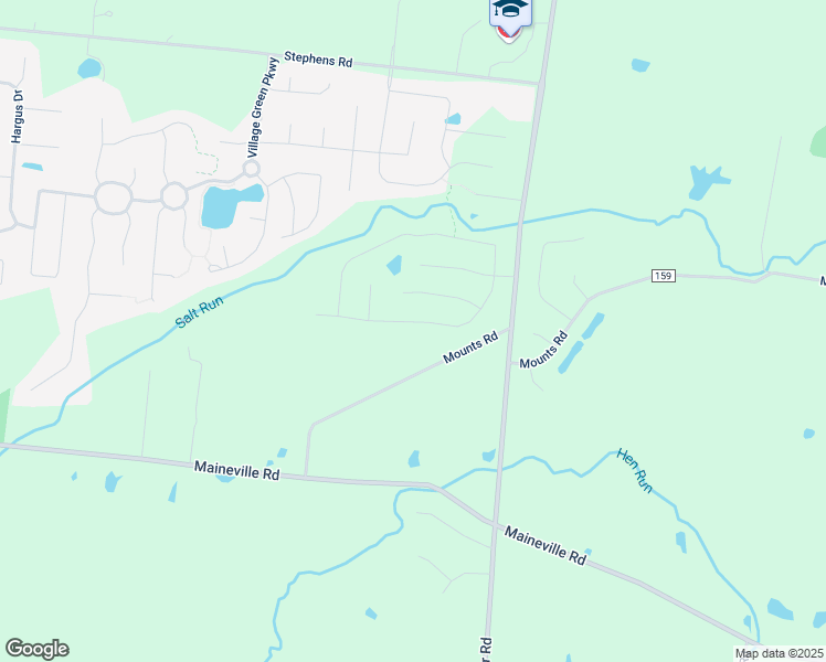 map of restaurants, bars, coffee shops, grocery stores, and more near 1407 Eagle Boulevard in Maineville