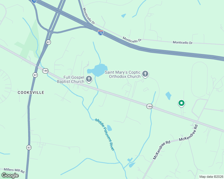map of restaurants, bars, coffee shops, grocery stores, and more near 14252 Frederick Road in Howard County