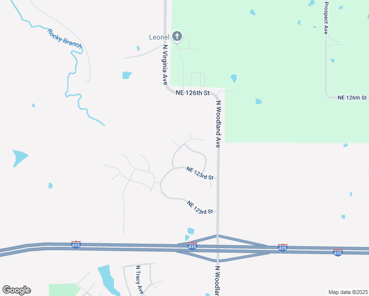 map of restaurants, bars, coffee shops, grocery stores, and more near 1601 Northeast 124th Street in Kansas City