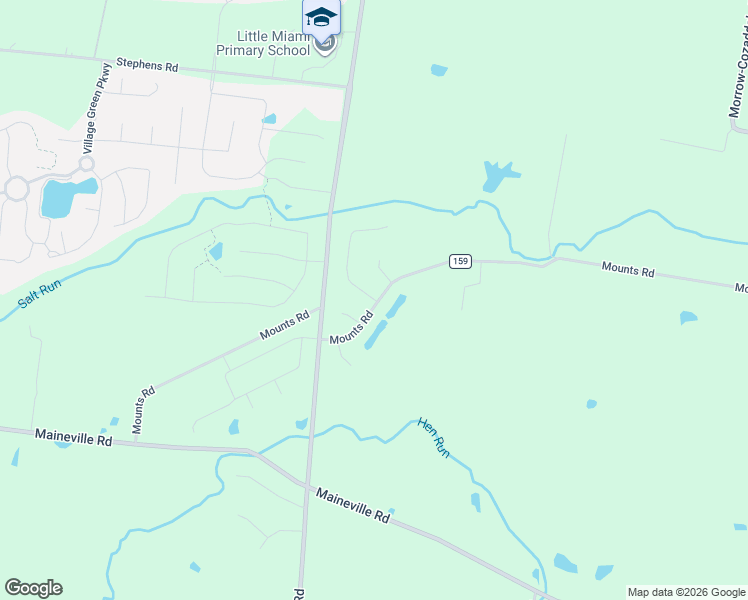 map of restaurants, bars, coffee shops, grocery stores, and more near 1643 Kilbarrow Drive in Morrow